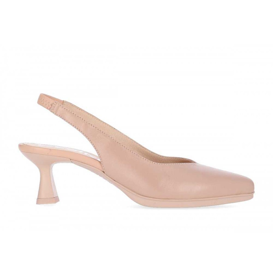 Women Calzaro Heeled shoes | Maia 1 Nude Pink Slingback Pumps