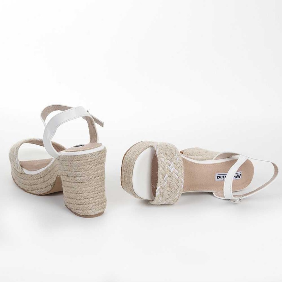 Women Calzaro Sandals|Espadrilles | Tacon Yute 602 White Beige Sandal