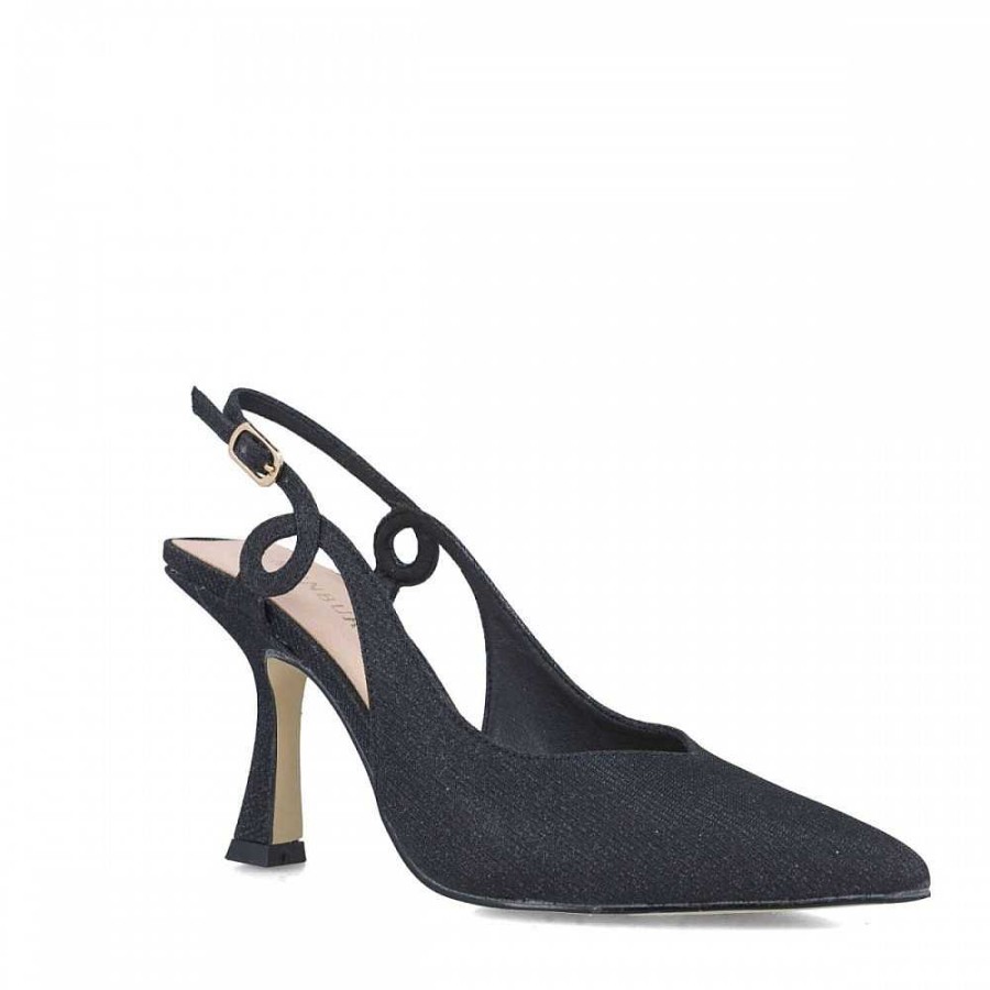 Women Calzaro Heeled shoes | Slingback Dress Shoe 24079 Pollux Black