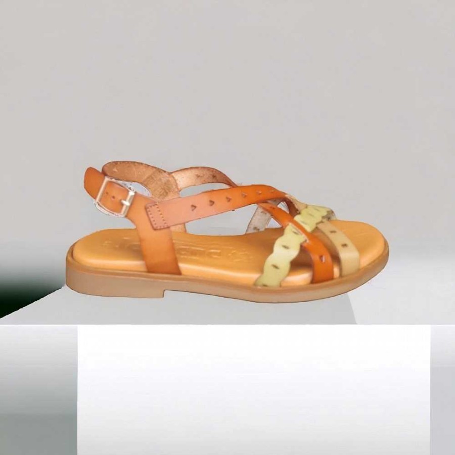 Women Calzaro Sandals | Flat Sandal 3754 Leather Strips.