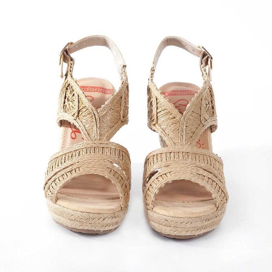 Women Calzaro Espadrilles | Sandalia Cuna Yute 322 Beige