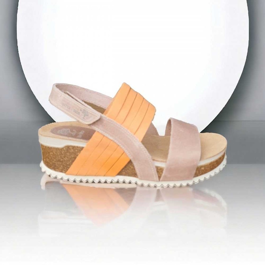 Women Calzaro Bios Sandals | Sandal 5811 In Orange And Beige.