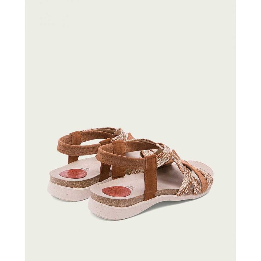 Women Calzaro Bios Sandals | Bio Split Leather Textile Sandal Dora 2862