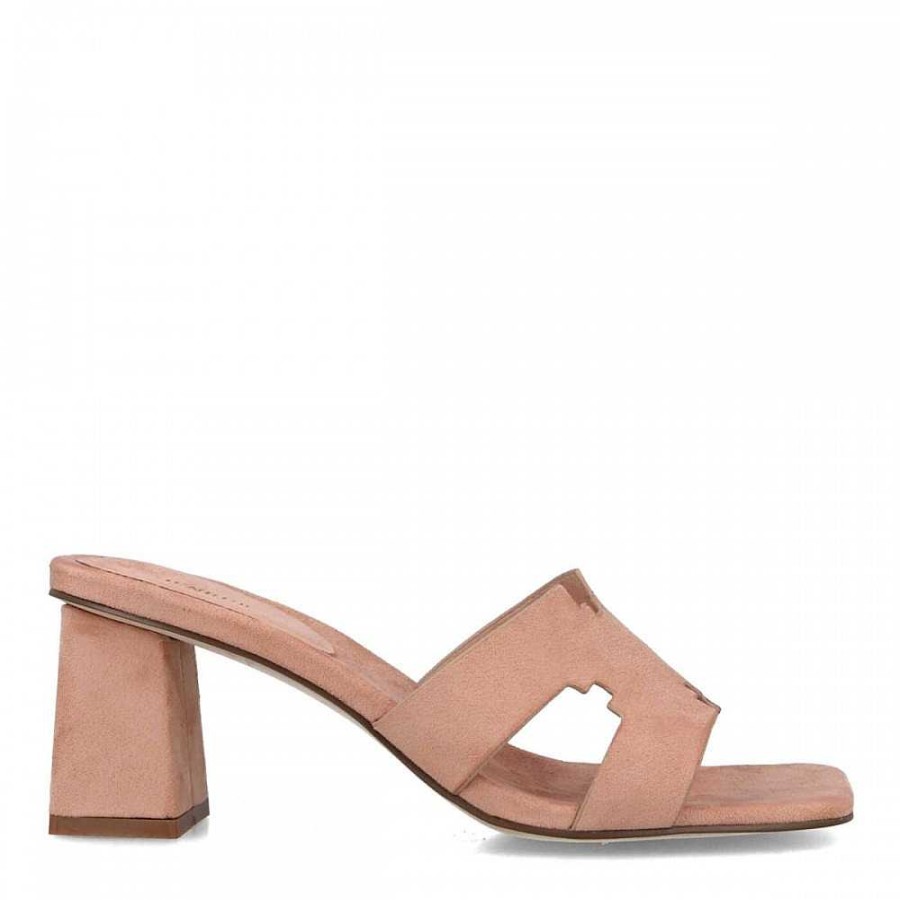 Women Calzaro Heeled shoes | Mule Sandal Shoe 23222 Eleusis Makeup