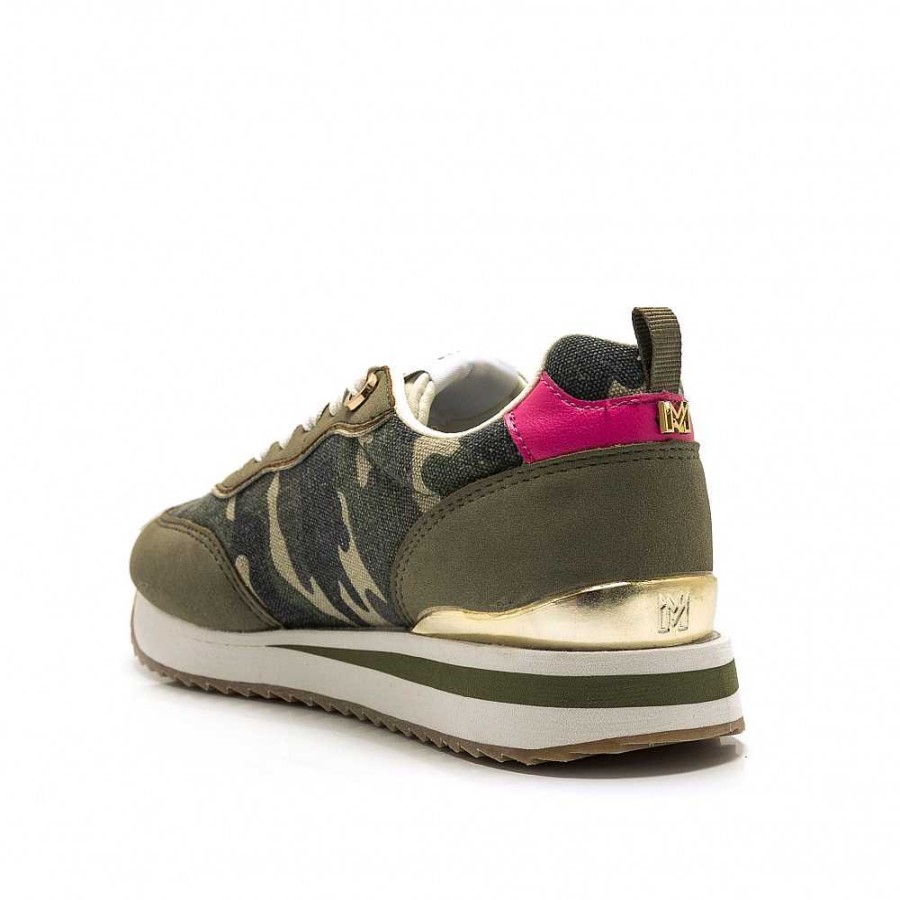 Women Calzaro Sneakers | Narita Basic Sneakers 63249 Green Camouflage