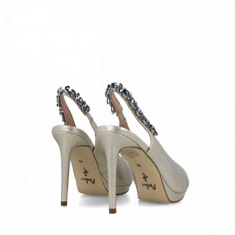 Women Calzaro Heeled shoes | Sandal Shoe 23177 Gold