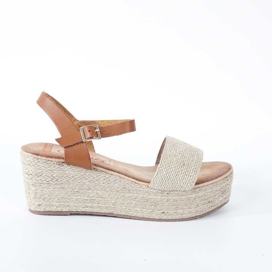 Women Calzaro Sandals|Espadrilles | Avarca Sandal Thick Floor 333 Beige