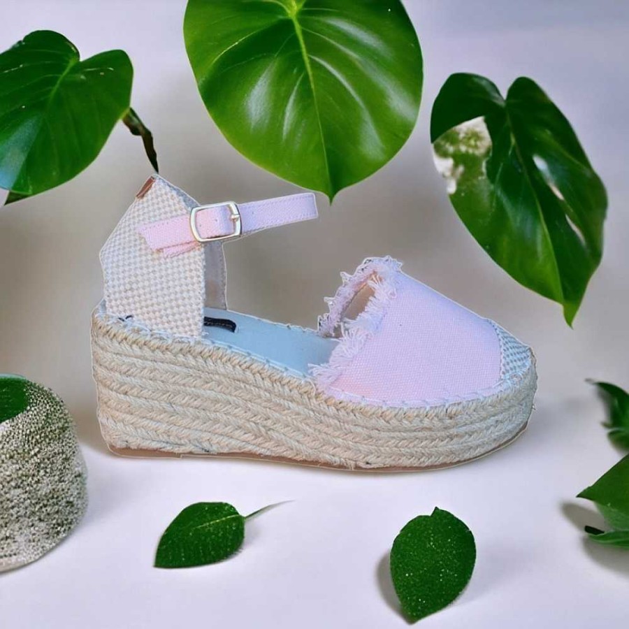 Women Calzaro Espadrilles | Half Jute Cradle Espadrille 9897 Pink