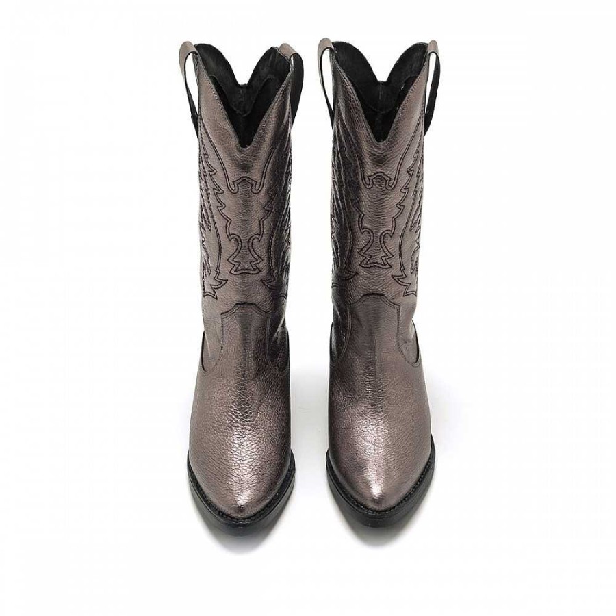 Women Calzaro Casual|Cowboy Boots|Boots and Ankle Boots Women|Low Boots and Ankle Boots | Heeled Country Boots 58964 Teo Plomo