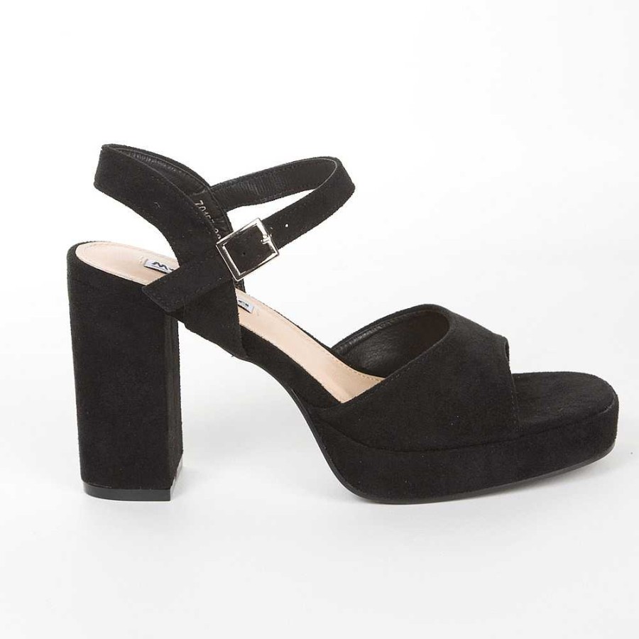 Women Calzaro Heeled shoes | Platform Sandal Shoe 701 Black